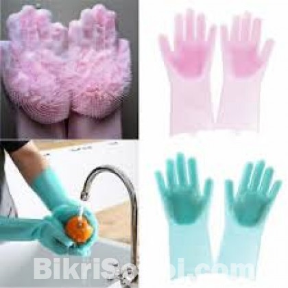 Silicone Rubber Dish Washing Gloves